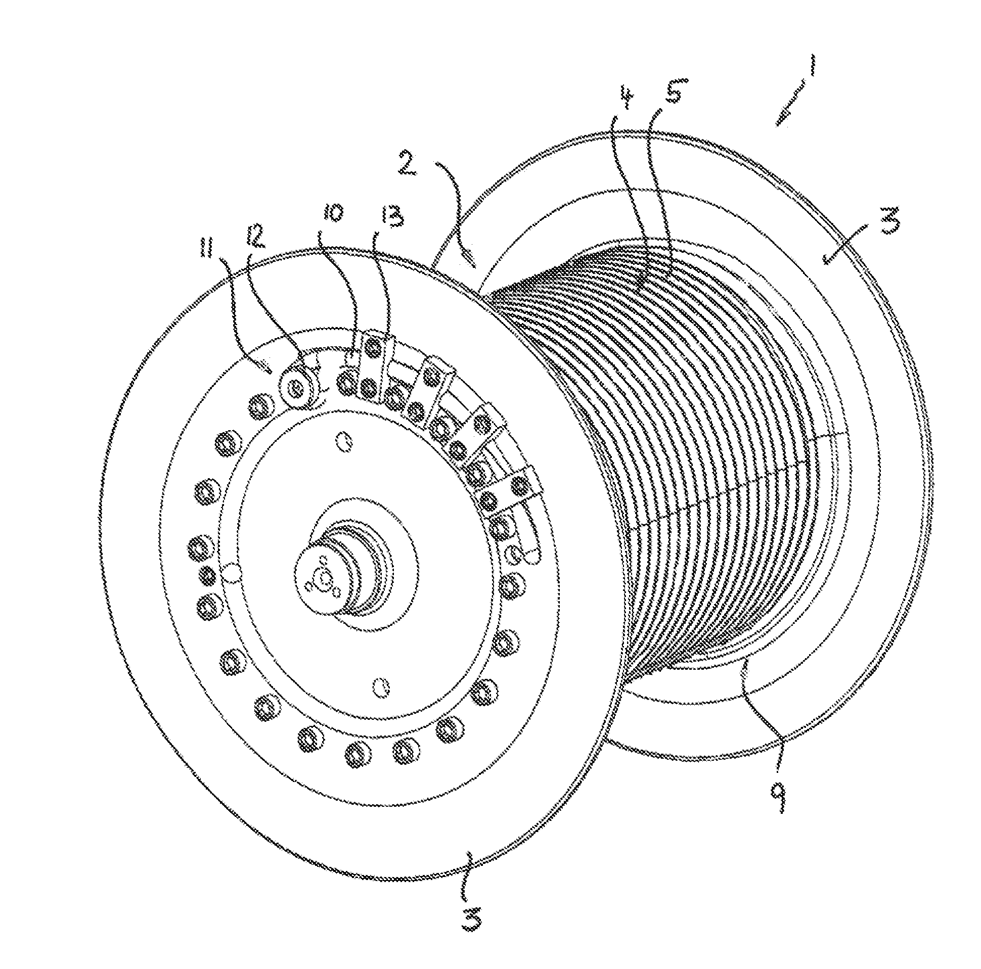 Hoist drum and rope pulley for fiber rope drives