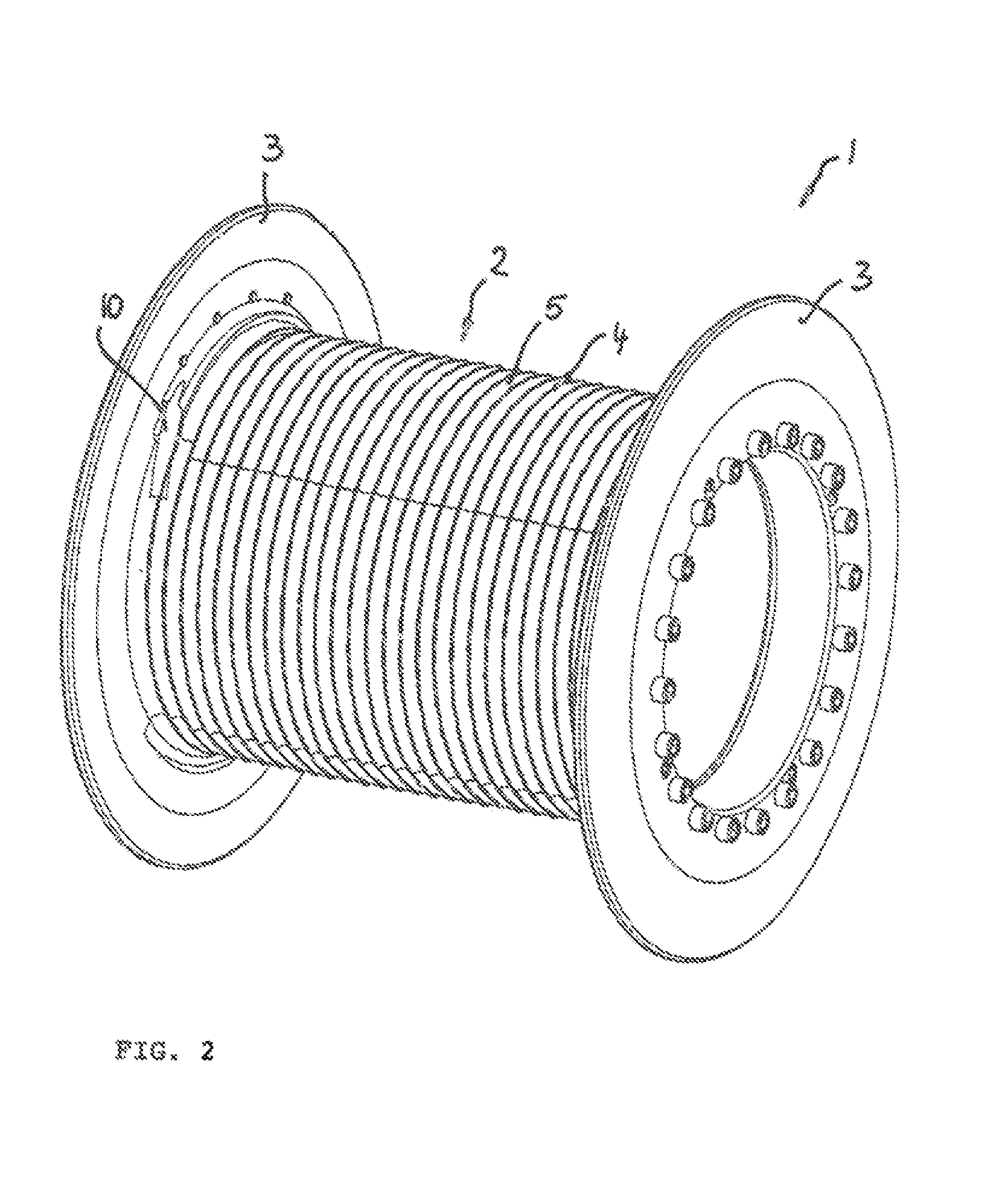 Hoist drum and rope pulley for fiber rope drives