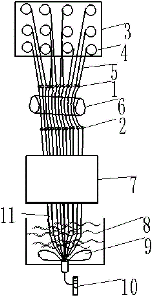 Nanometer fiber yarn and preparation method thereof