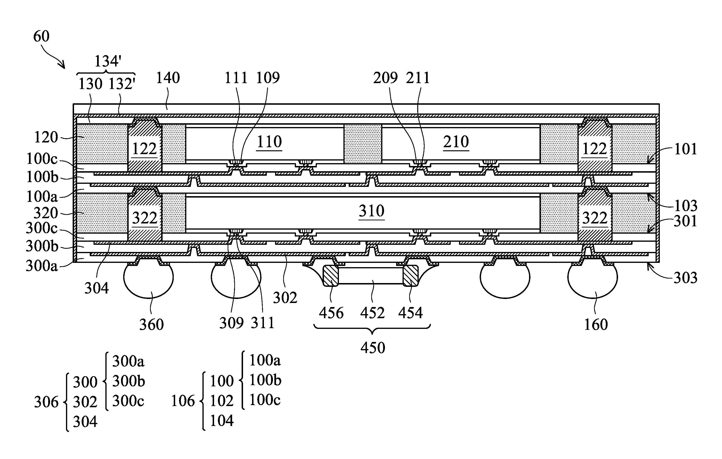 Fan-out package structure including antenna