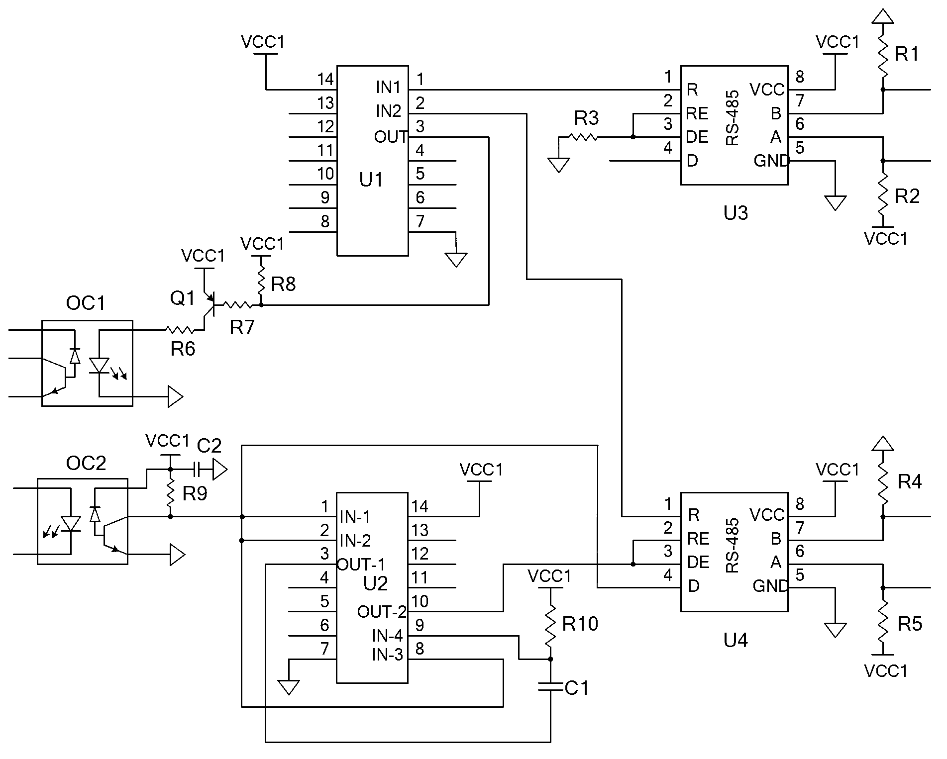 Signal isolation grid circuit