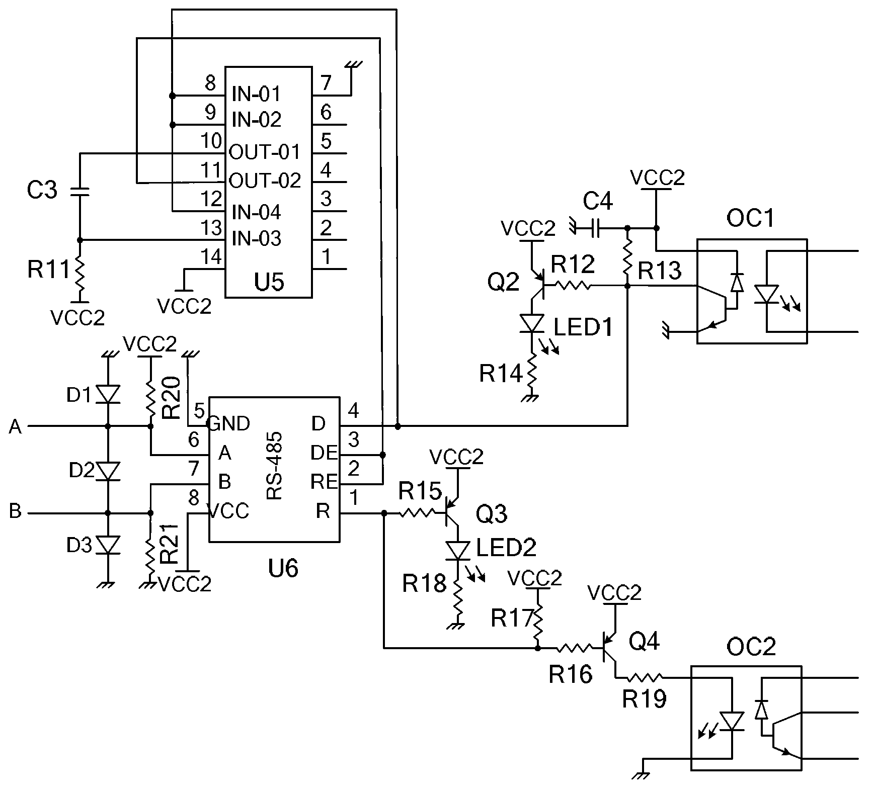 Signal isolation grid circuit