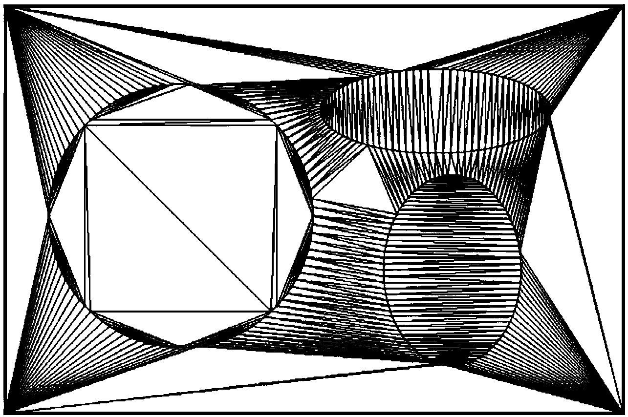 Rapid bridging method of polygonal area containing plurality of holes