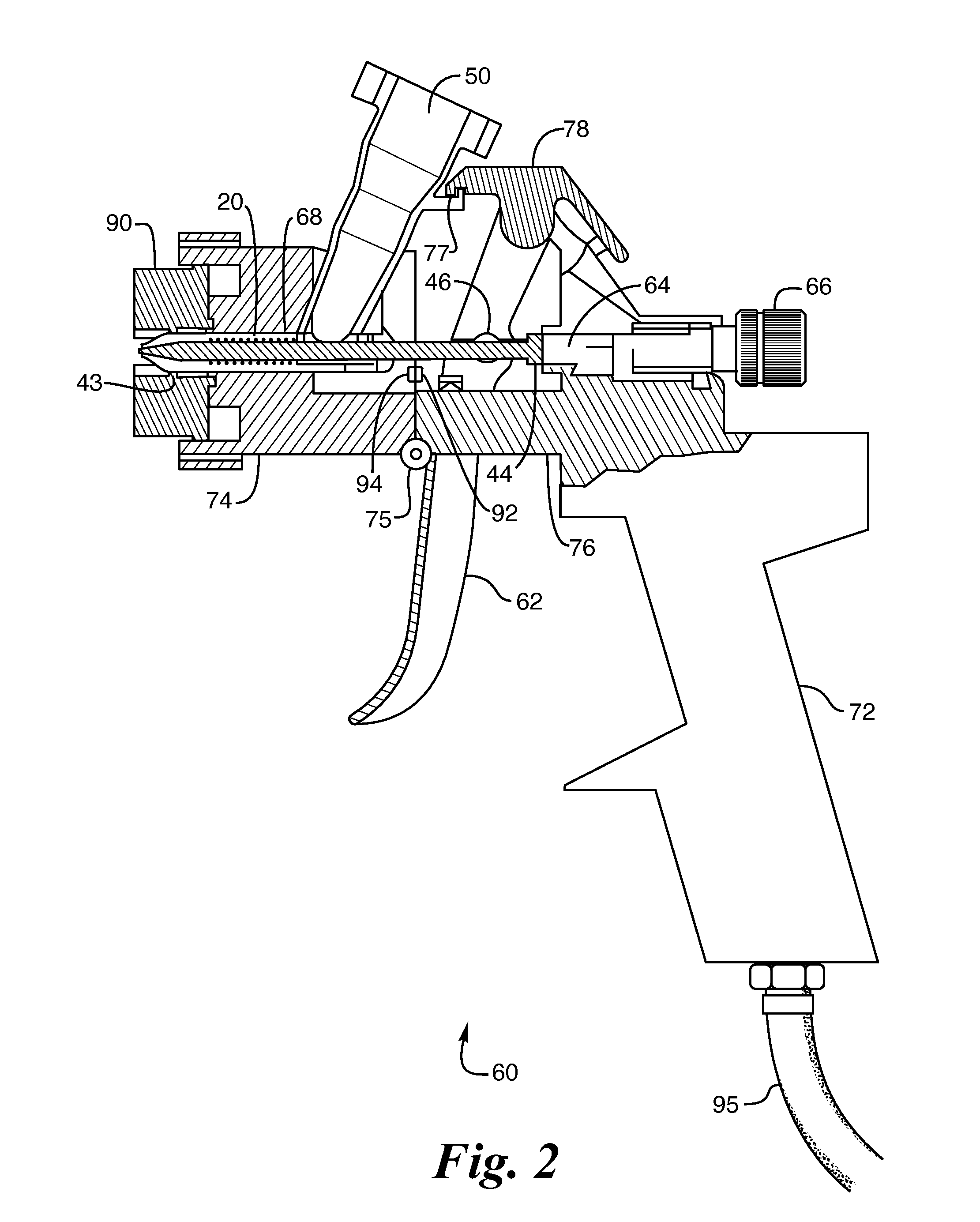 Spray gun with paint cartridge