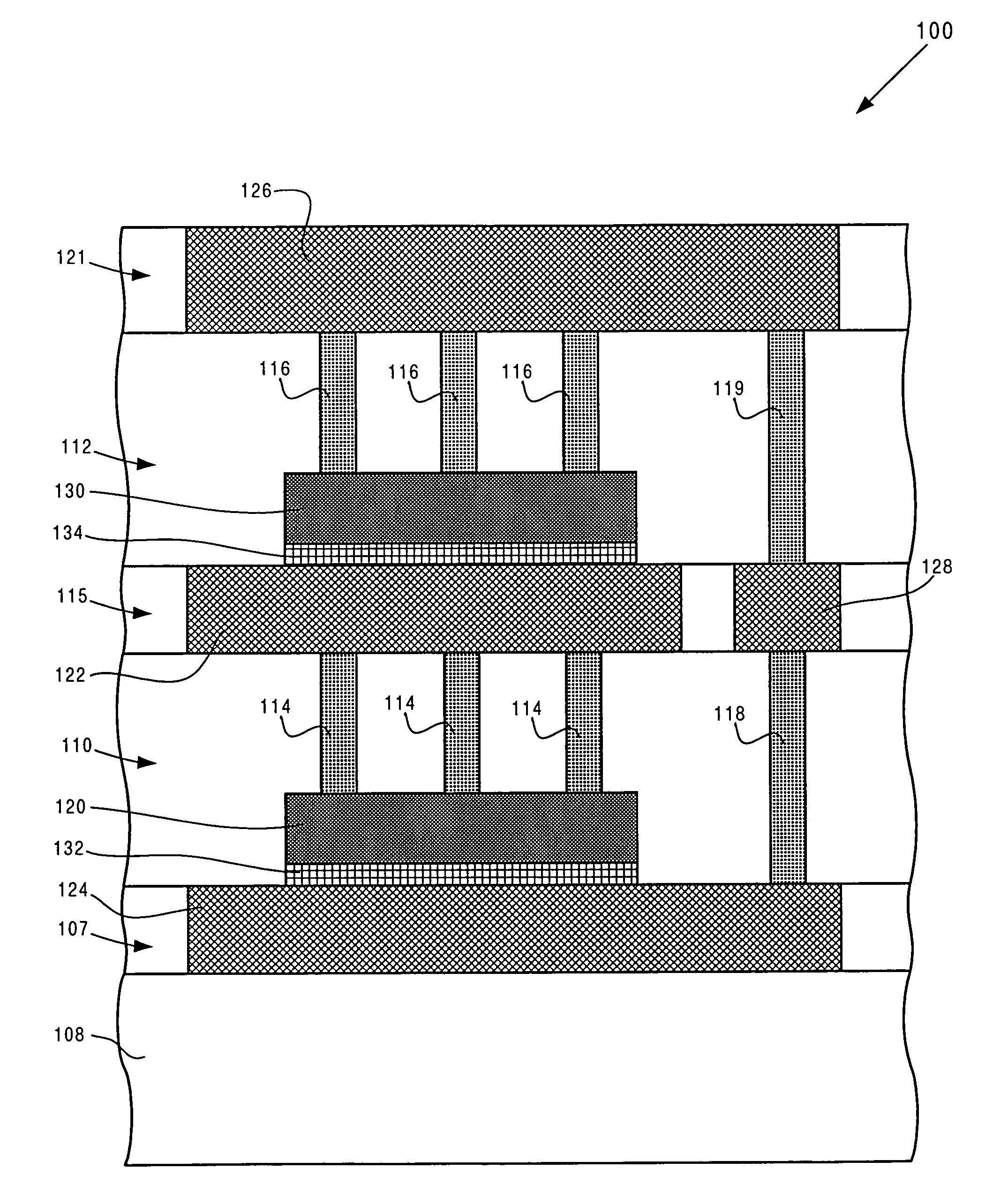 Method for fabricating a high density composite MIM capacitor with reduced voltage dependence in semiconductor dies