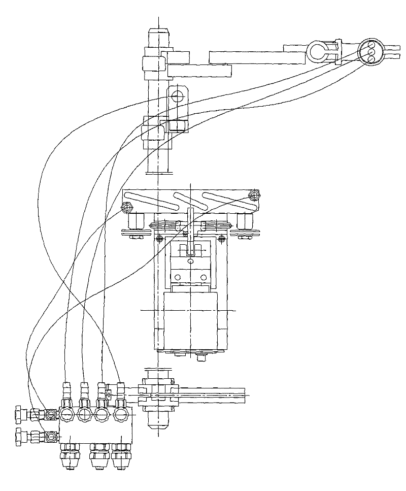 Self-tracking flame cutting machine of curve slope opening