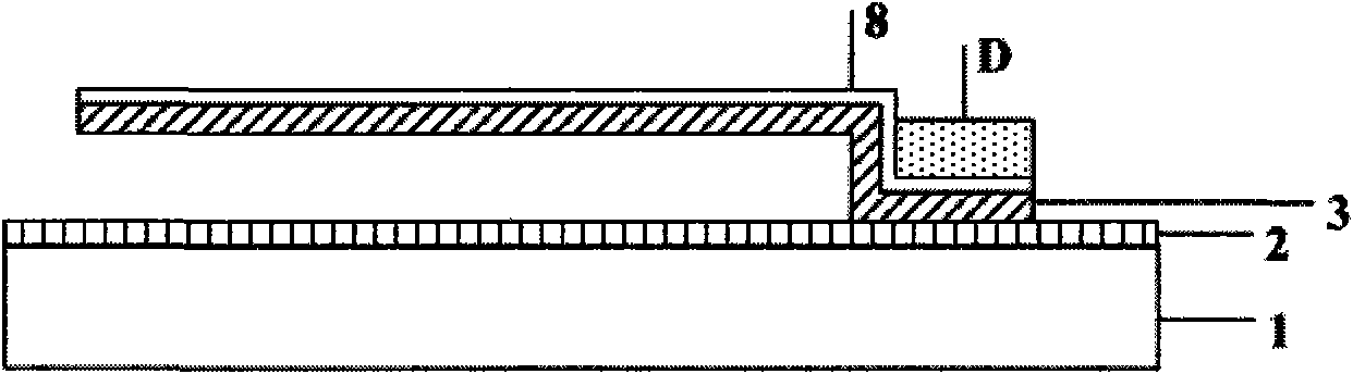 Test structure for measuring thermal conductivity of film