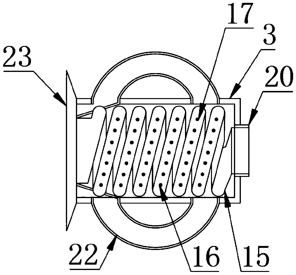 Exhaust silencing pipe of medical oxygenerator