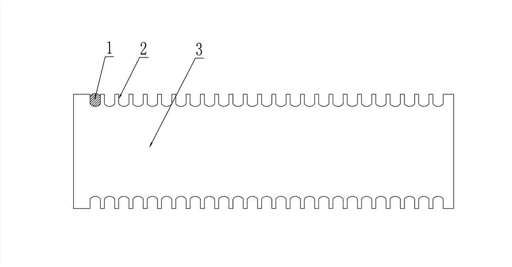 Sawtooth-shaped cutting steel wire with flat section