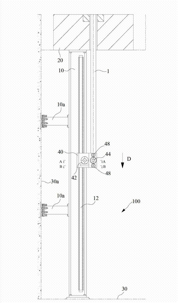 Traction device for vertical aluminum alloy pipe production line