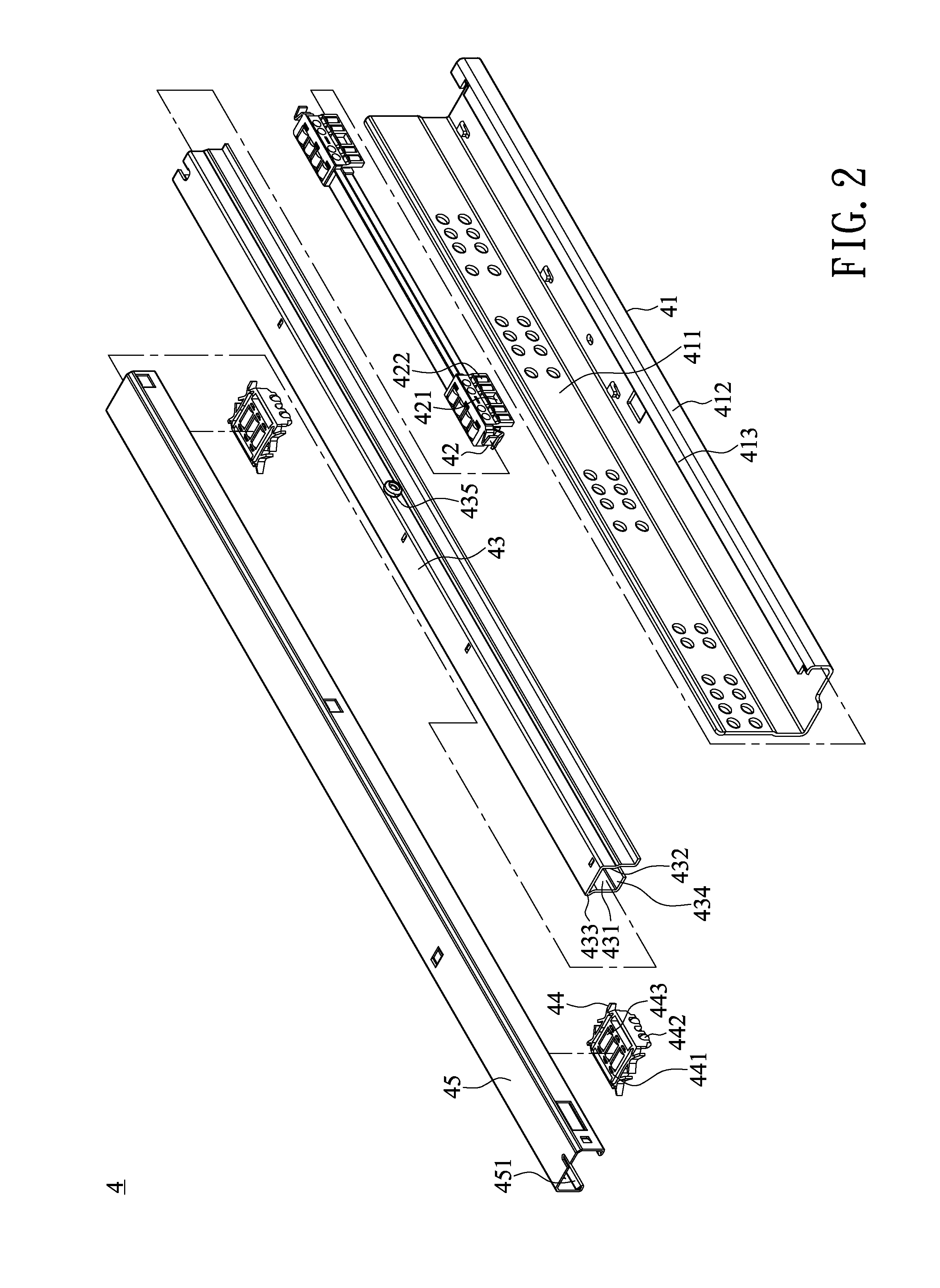 Concealed slide module