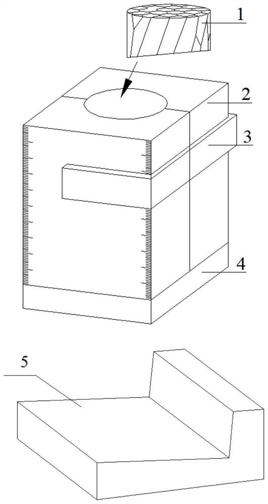 Sample preparation mold and sample preparation method for complex rock mass structure containing multiple interlayer staggered belts and columnar joints