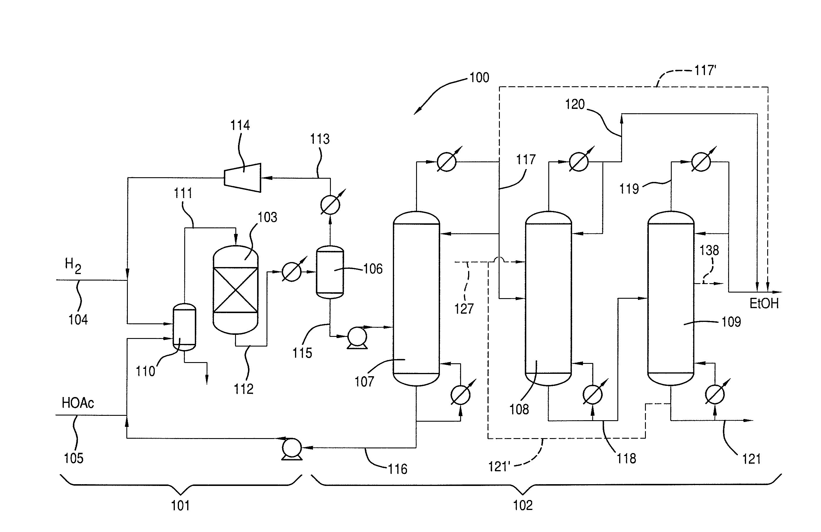 Processes for producing denatured ethanol