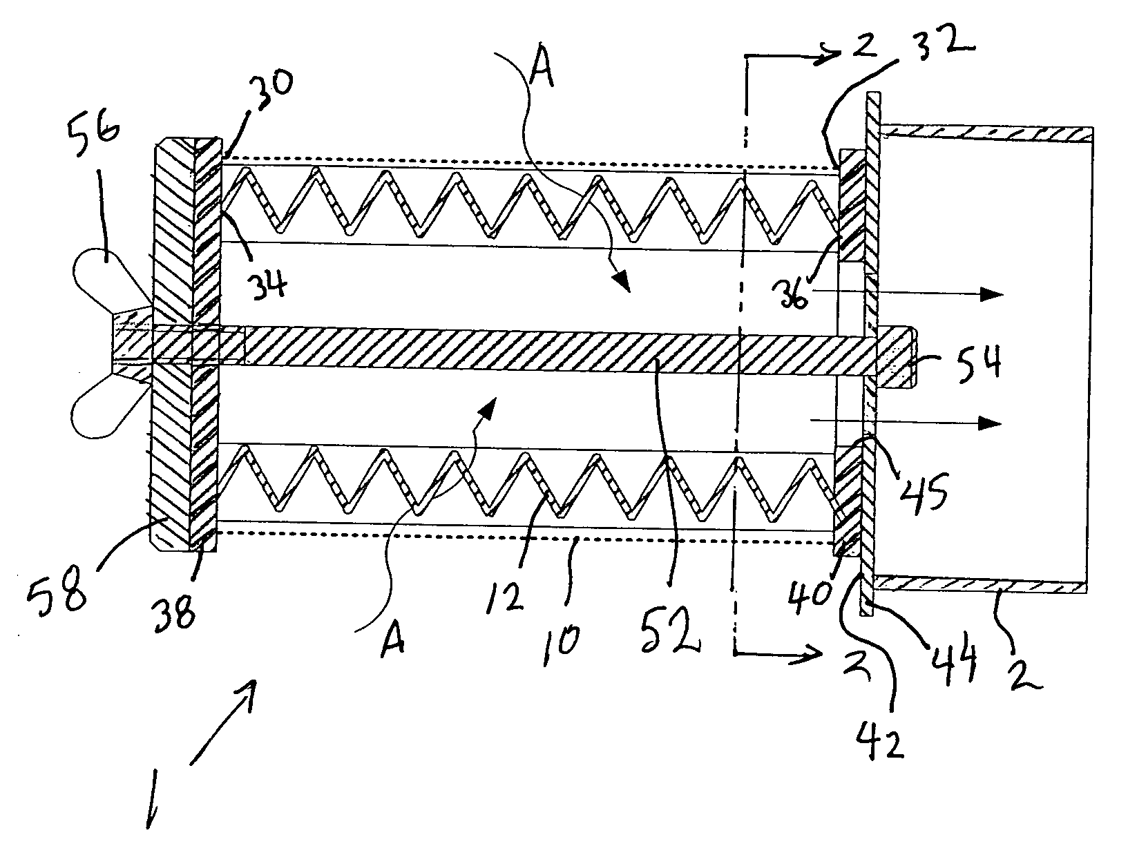 Filter system for electrochemical air separation device