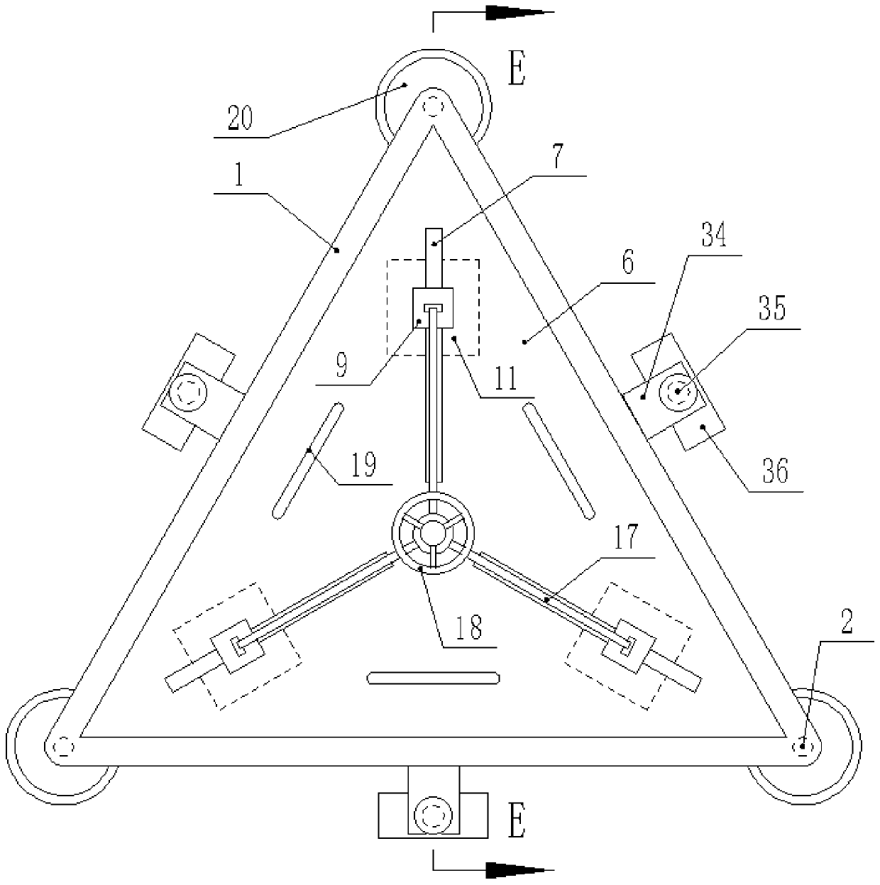 A portable three-hole drilling machine