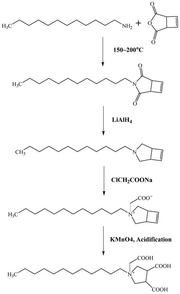 A kind of tricarboxylic amphoteric surfactant and preparation method thereof