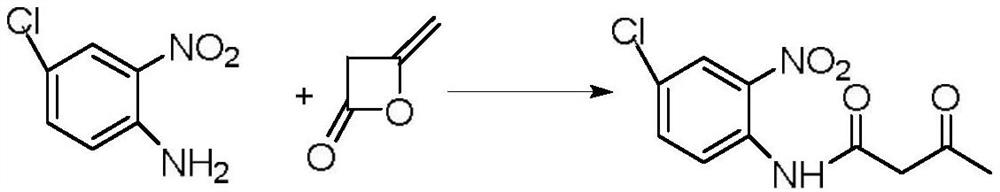 Method for preparing p-chloro-o-nitroacetoacetanilide by using packed bed reactor