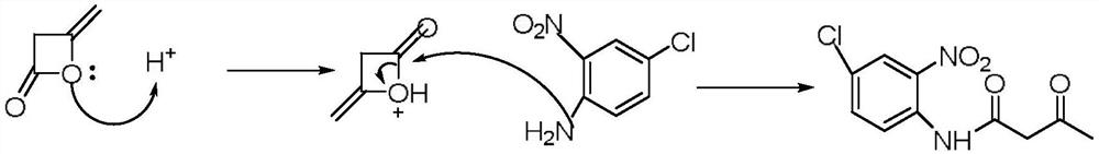 Method for preparing p-chloro-o-nitroacetoacetanilide by using packed bed reactor