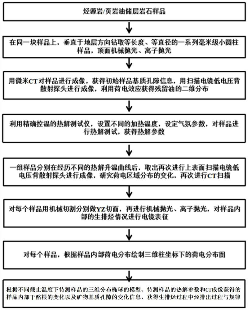 Characterization and evaluation method of hydrocarbon generation and expulsion for source rock pyrolysis/shale oil in-situ upgrading