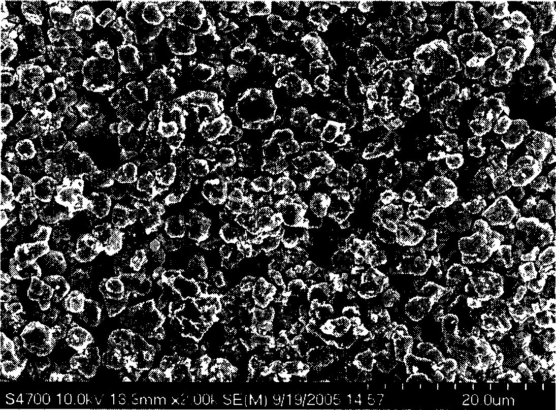 Prepn process of polynary positive pole material of lithium ion cell with compound transition metal oxide as intermediate product