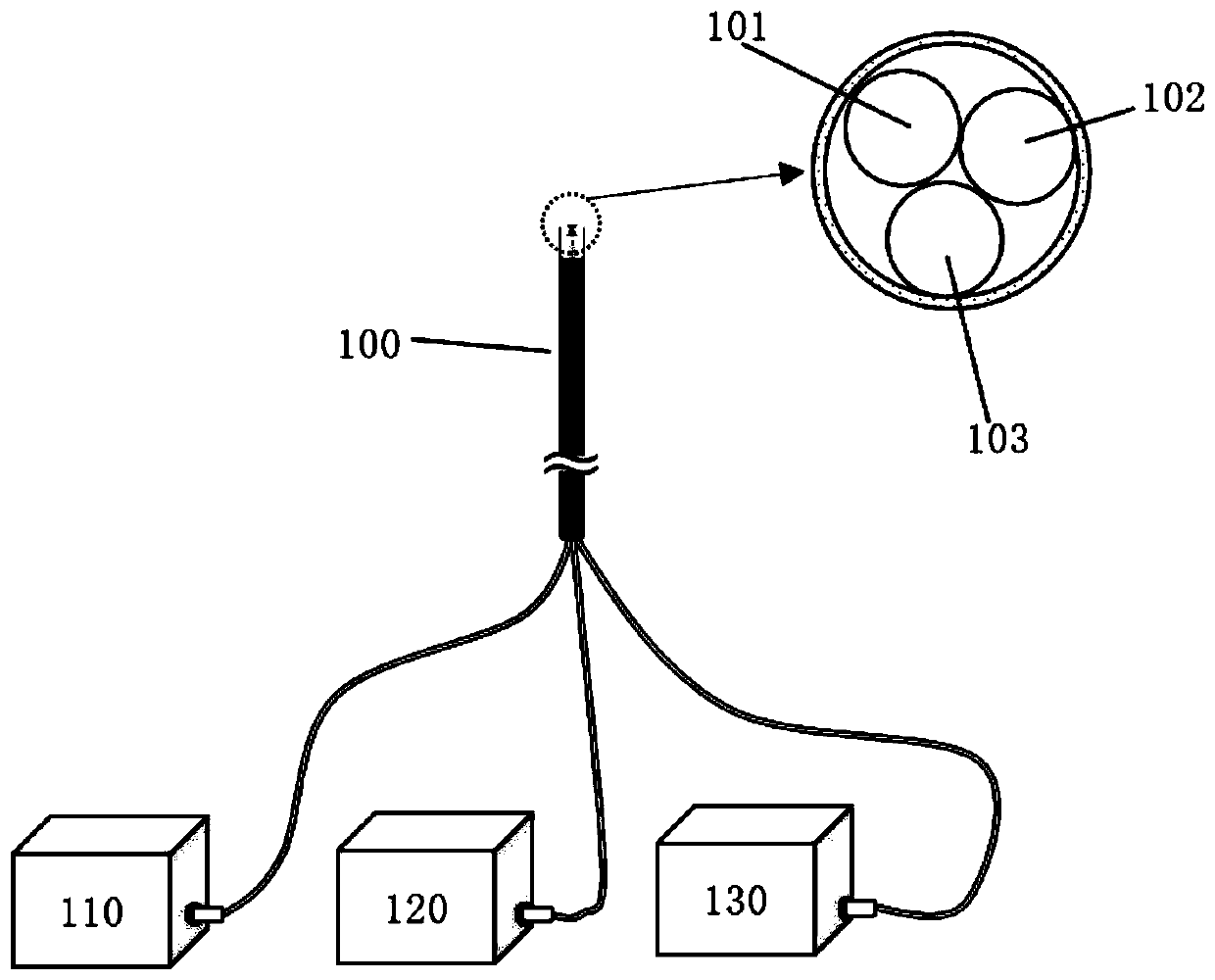 Method for implementing optical coherence tomography guided laser thrombus dissolving in blood vessels