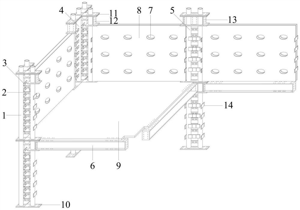 Frame system with prefabricated concrete-filled steel tube composite special-shaped columns and energy-dissipating steel plate walls