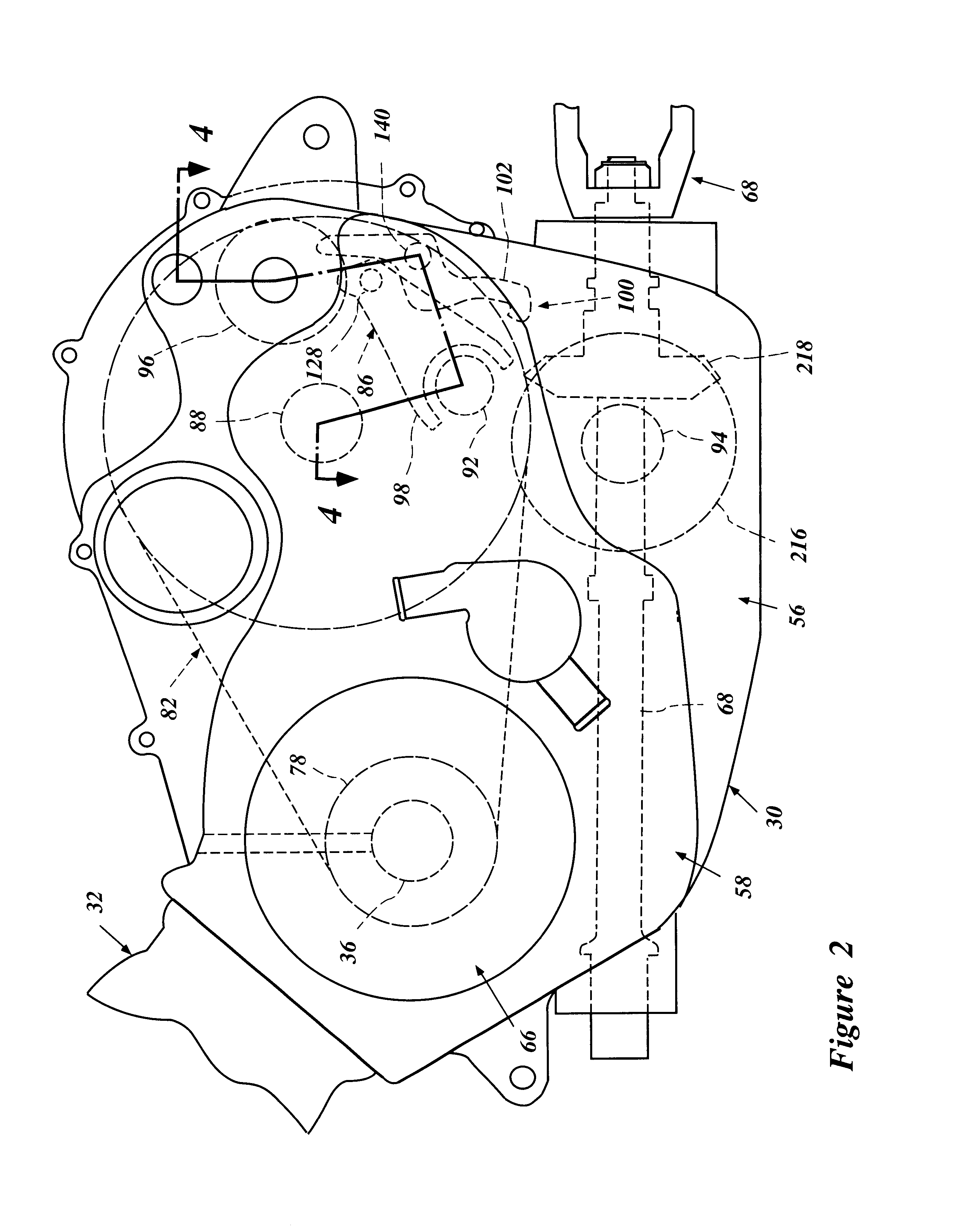 Transmission lock for all-terrain vehicle