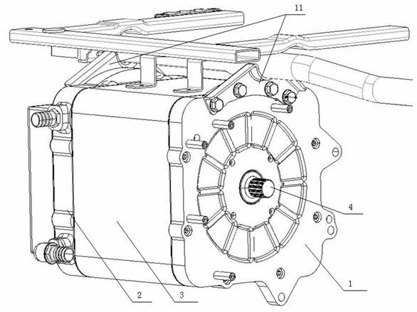 A pure electric vehicle drive motor