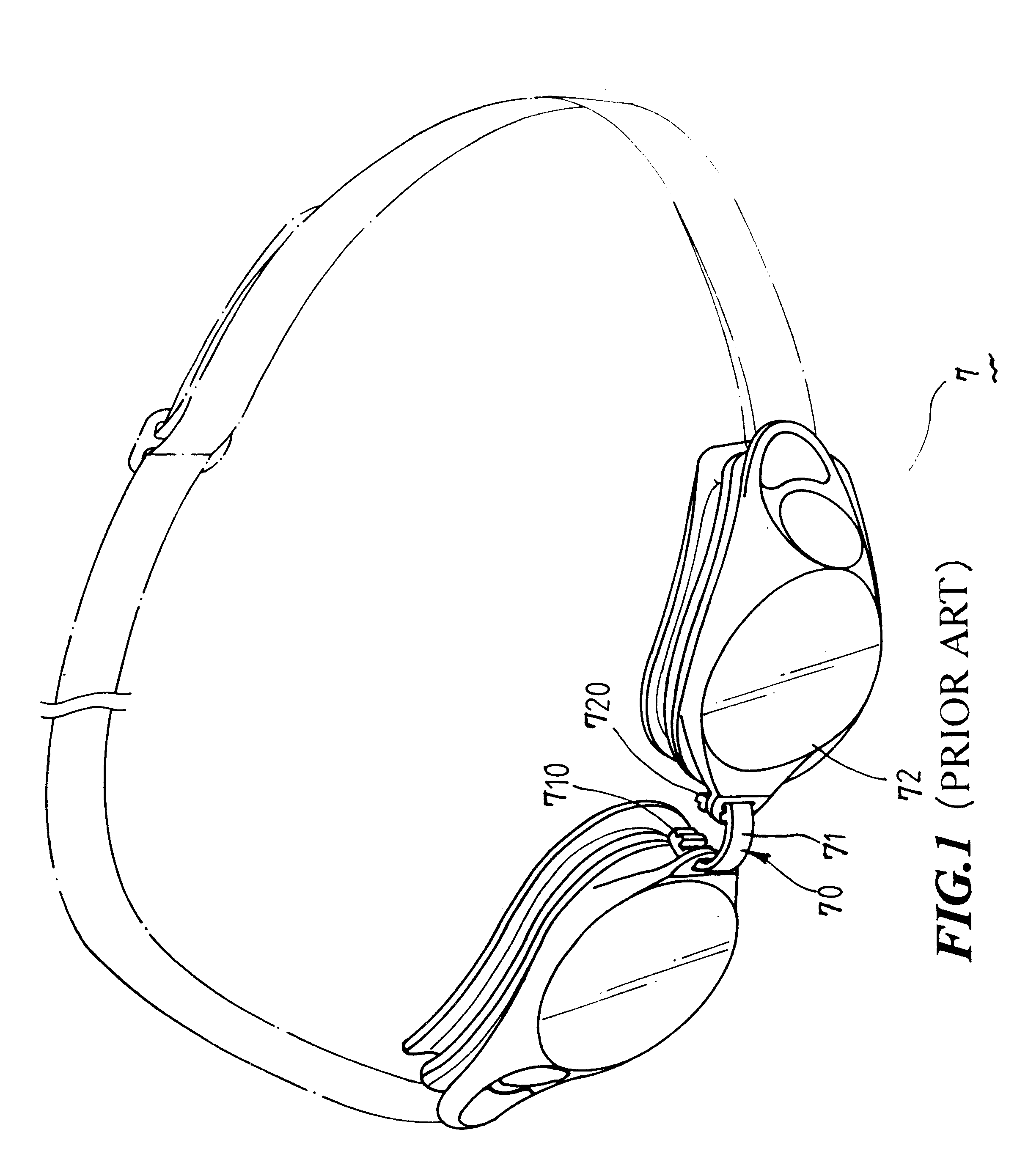 Swimming goggles with step-less adjustment