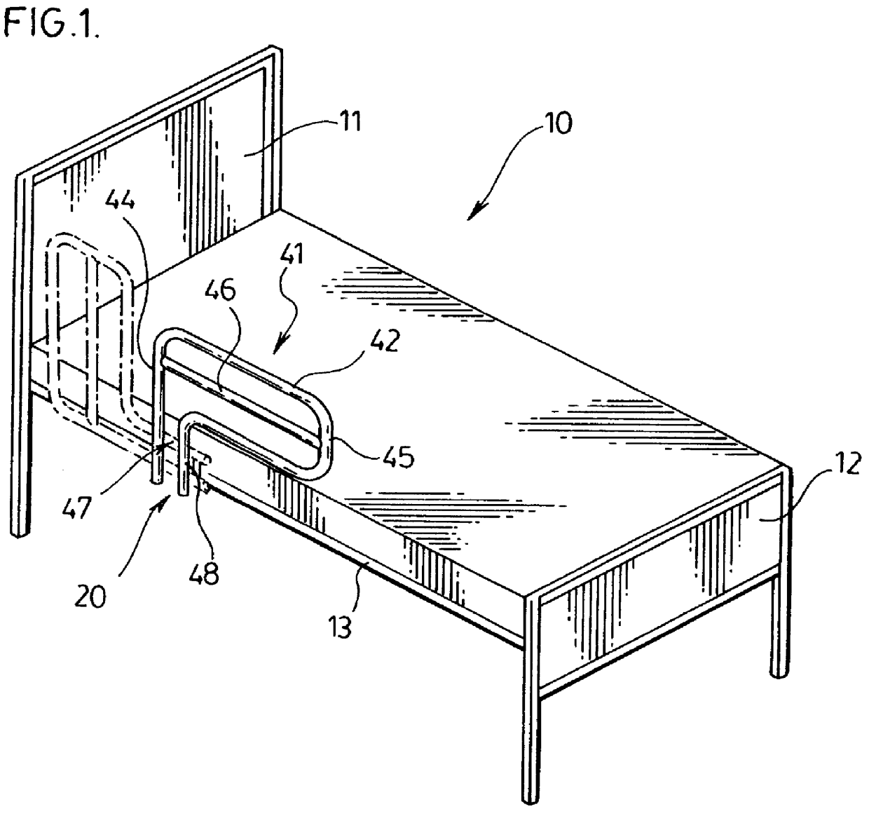 Dual-position assist and guard rail for beds