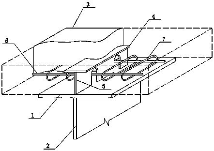 A structure and construction method of a perforated steel plate shear key