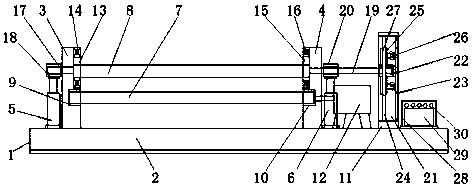 Veneer reeling machine with auxiliary supporting device