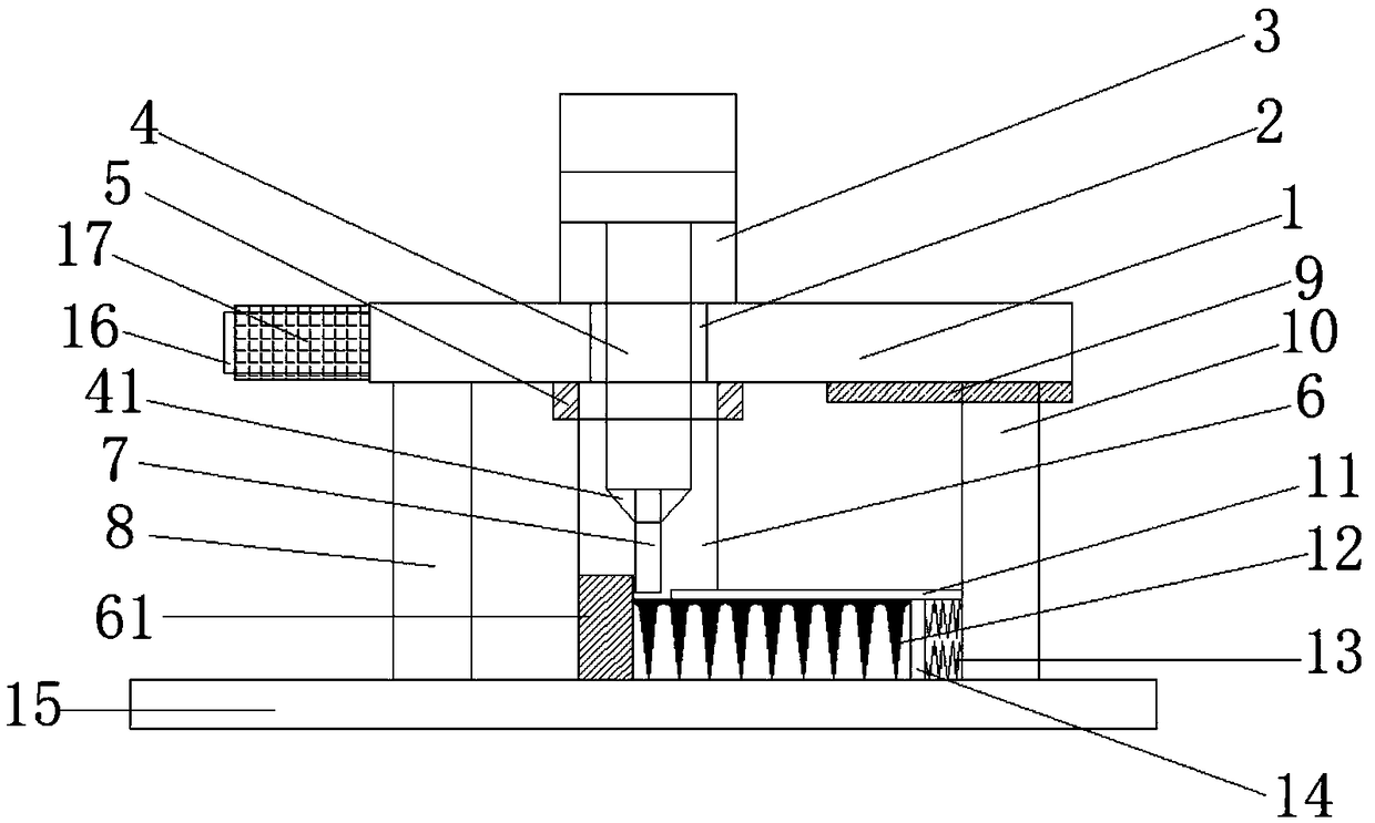 Efficient automatic wood pallet nailing mechanical arm