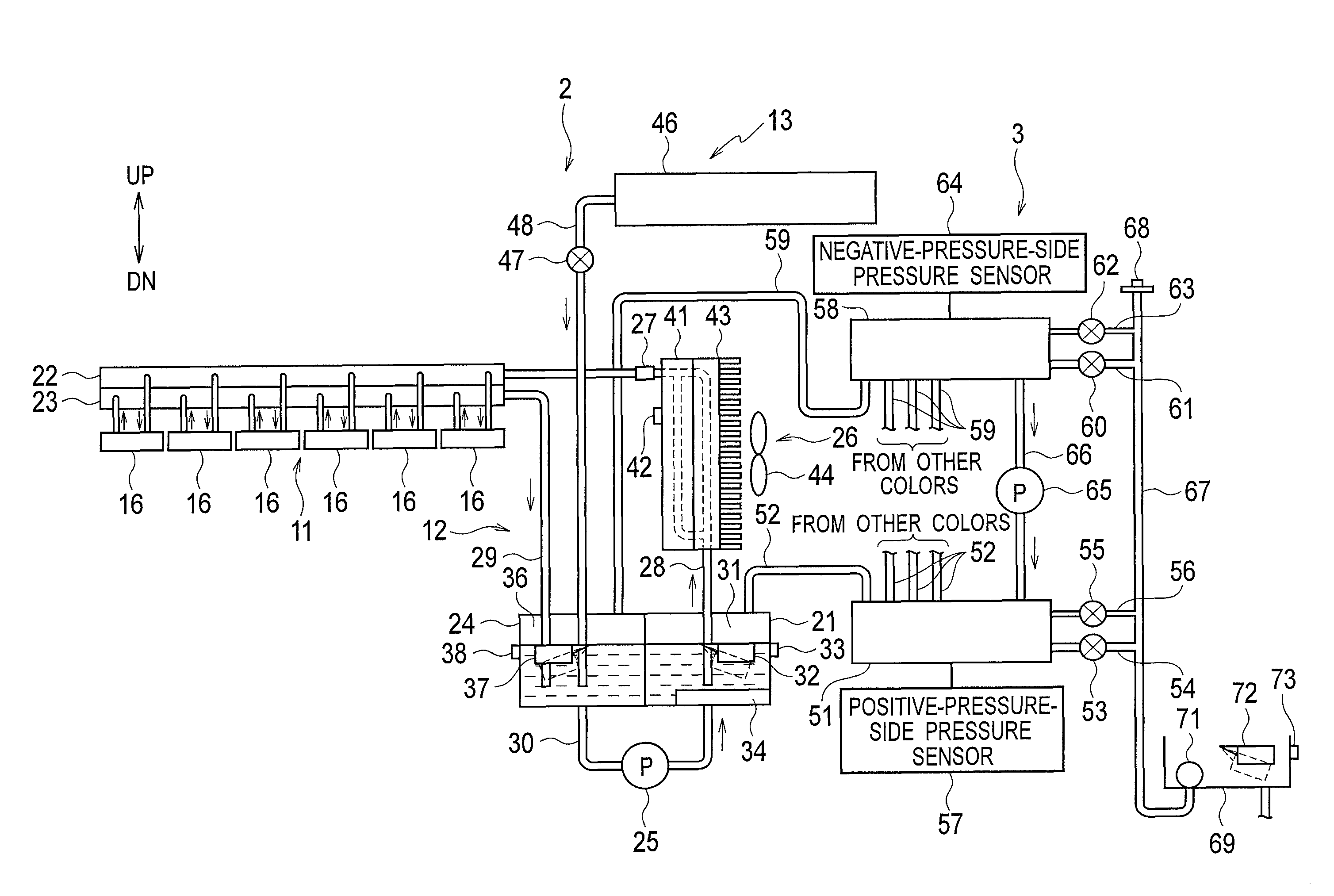 Ink circulation type inkjet printer