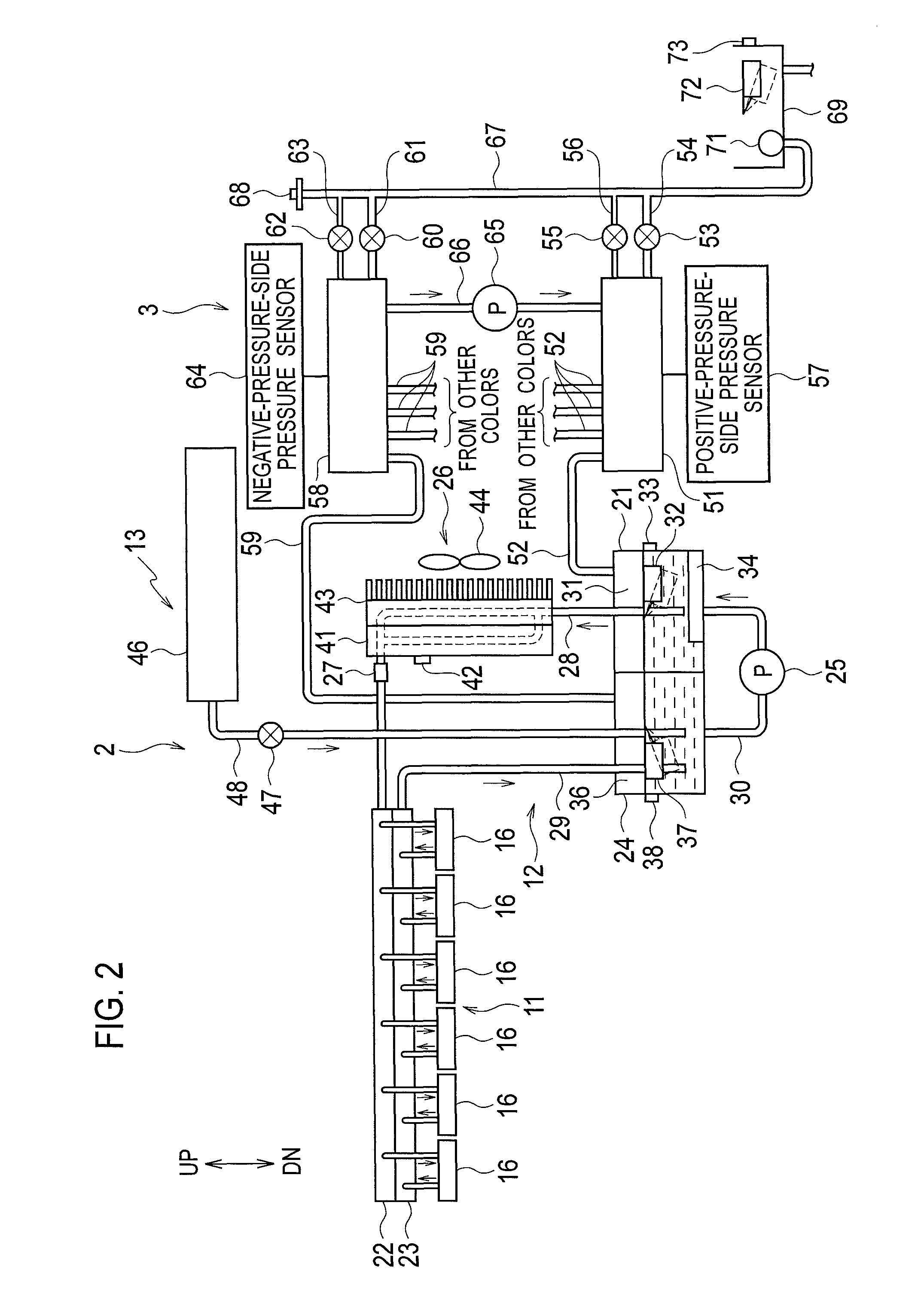 Ink circulation type inkjet printer