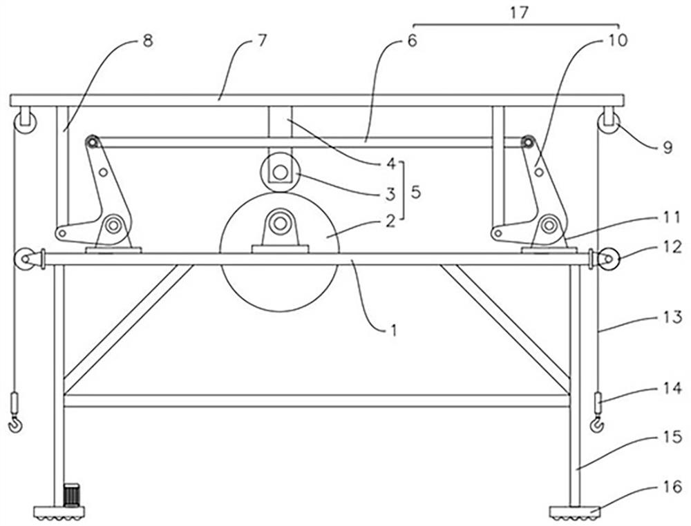 Small-lifting-distance crane for hoisting templates and molds