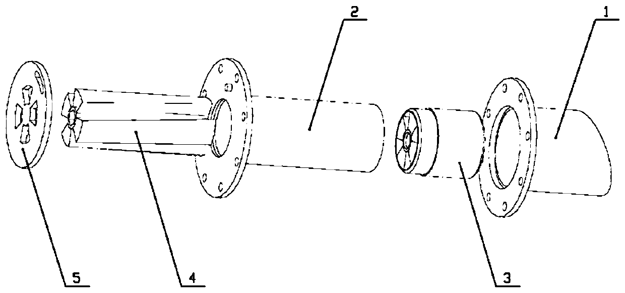 Low-nitrogen combustion device for cement kiln tail