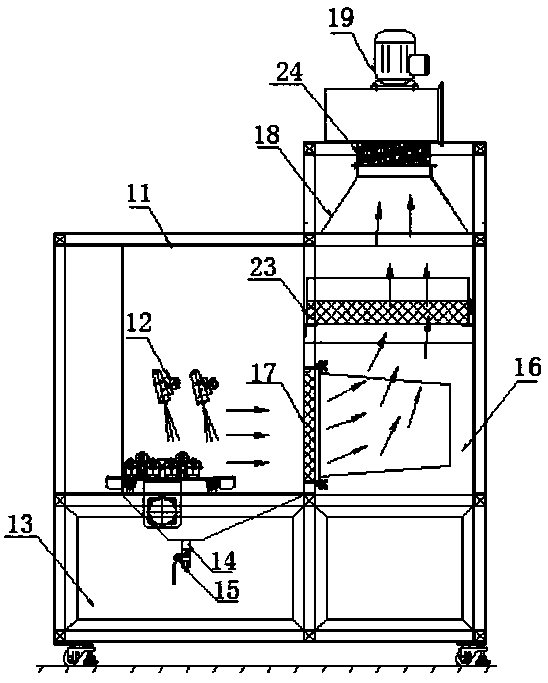 Shock absorber end face spraying device