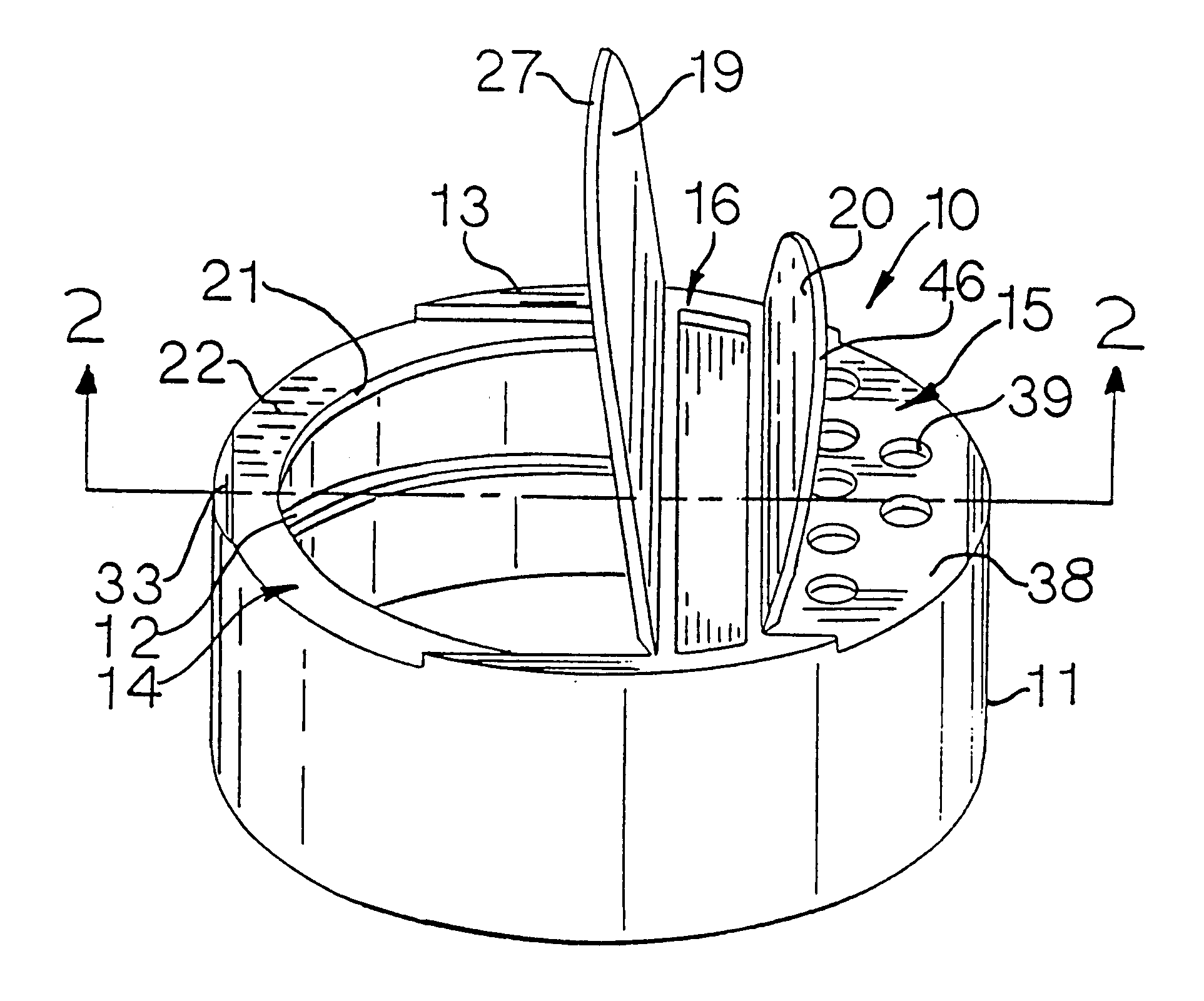 Two-flap closure