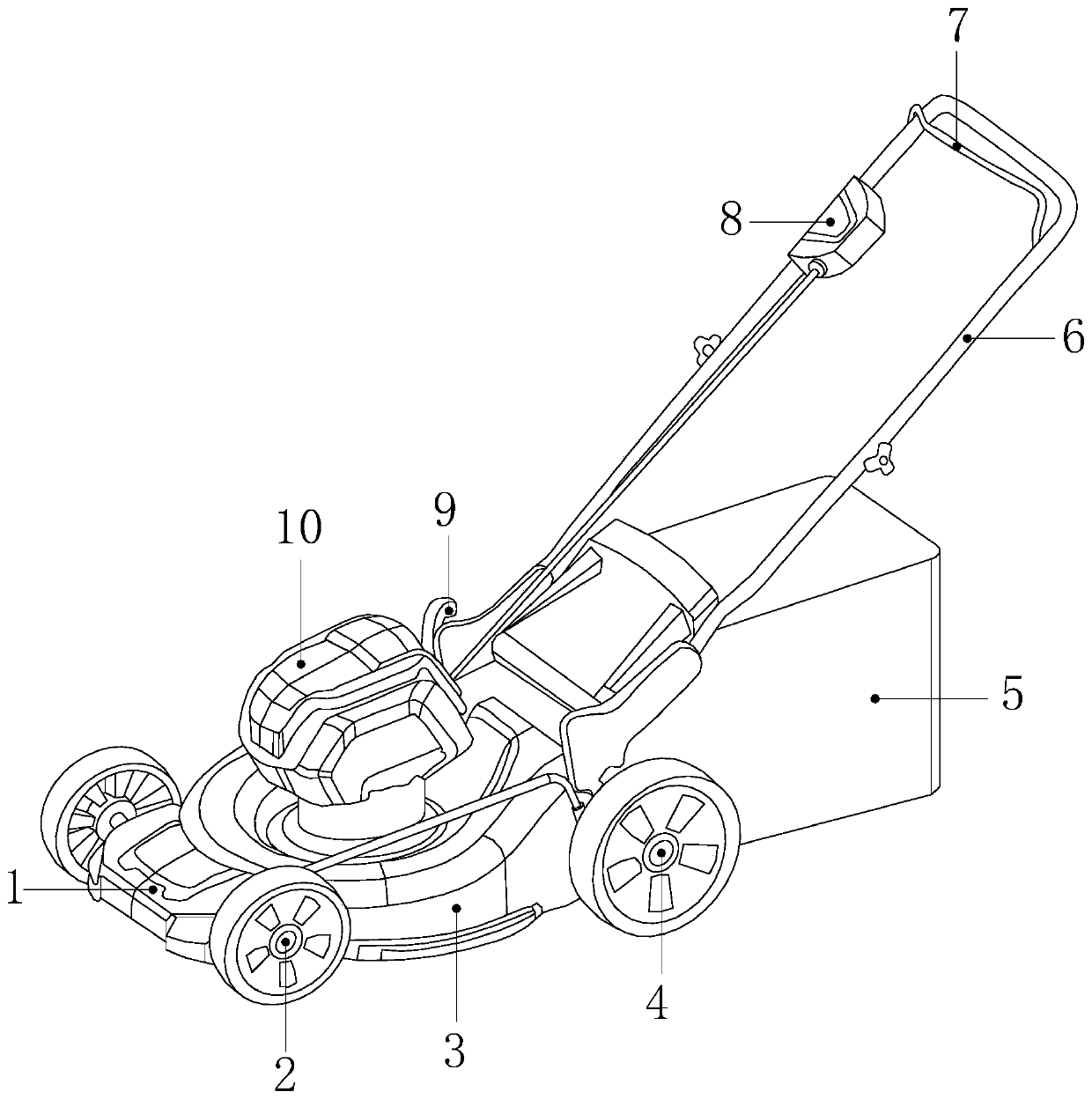 Self-protection type lawn trimmer with anti-stone-impact blades