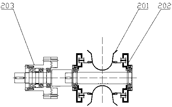 Heat-shrinkable tube clamp mechanism and heat-shrinkable tube positive compression expansion device using the same