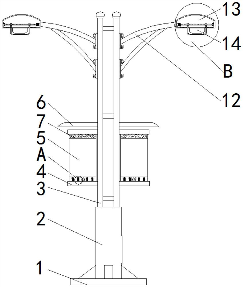 LED landscape street lamp with protective structure