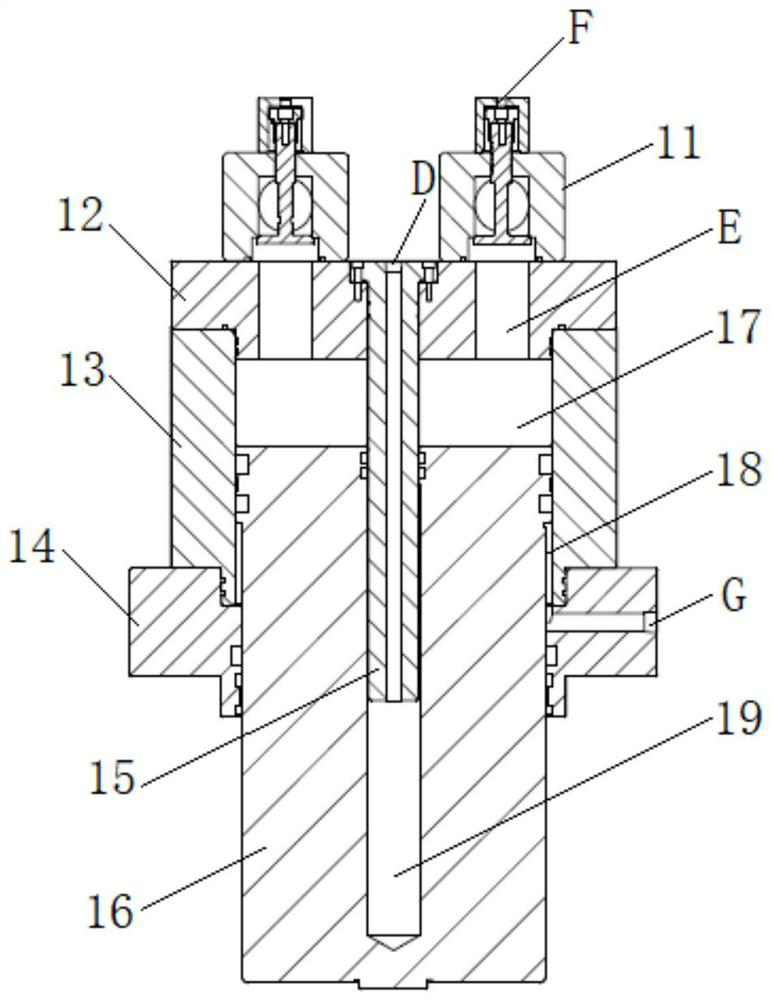 Efficient child-mother cylinder and hydraulic control system thereof