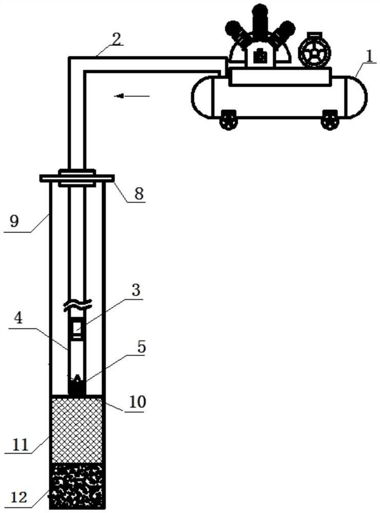 Static rotational flow well washing device and method for washing in-situ leaching drill hole