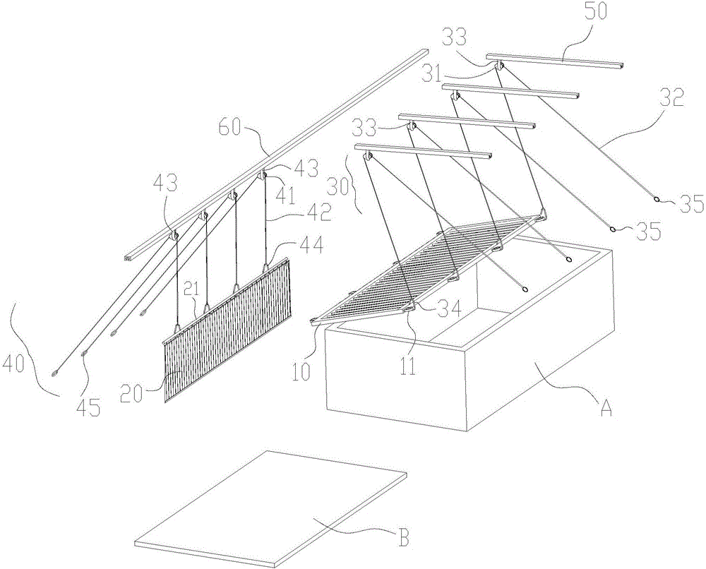 Paper scooping device for production of large-sized Chinese art paper