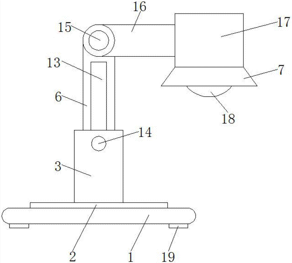 LED desk lamp with height capable of being stably adjusted