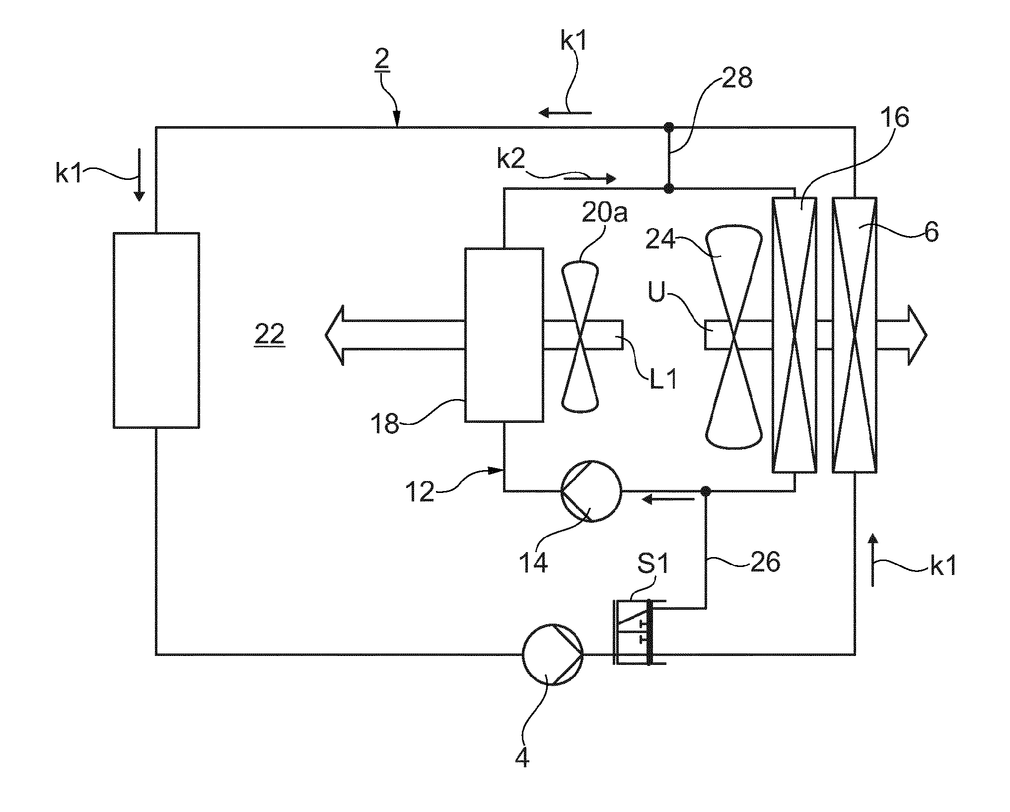 Thermal management for an electric or hybrid vehicle and a method for air-conditioning the interior of such a motor vehicle