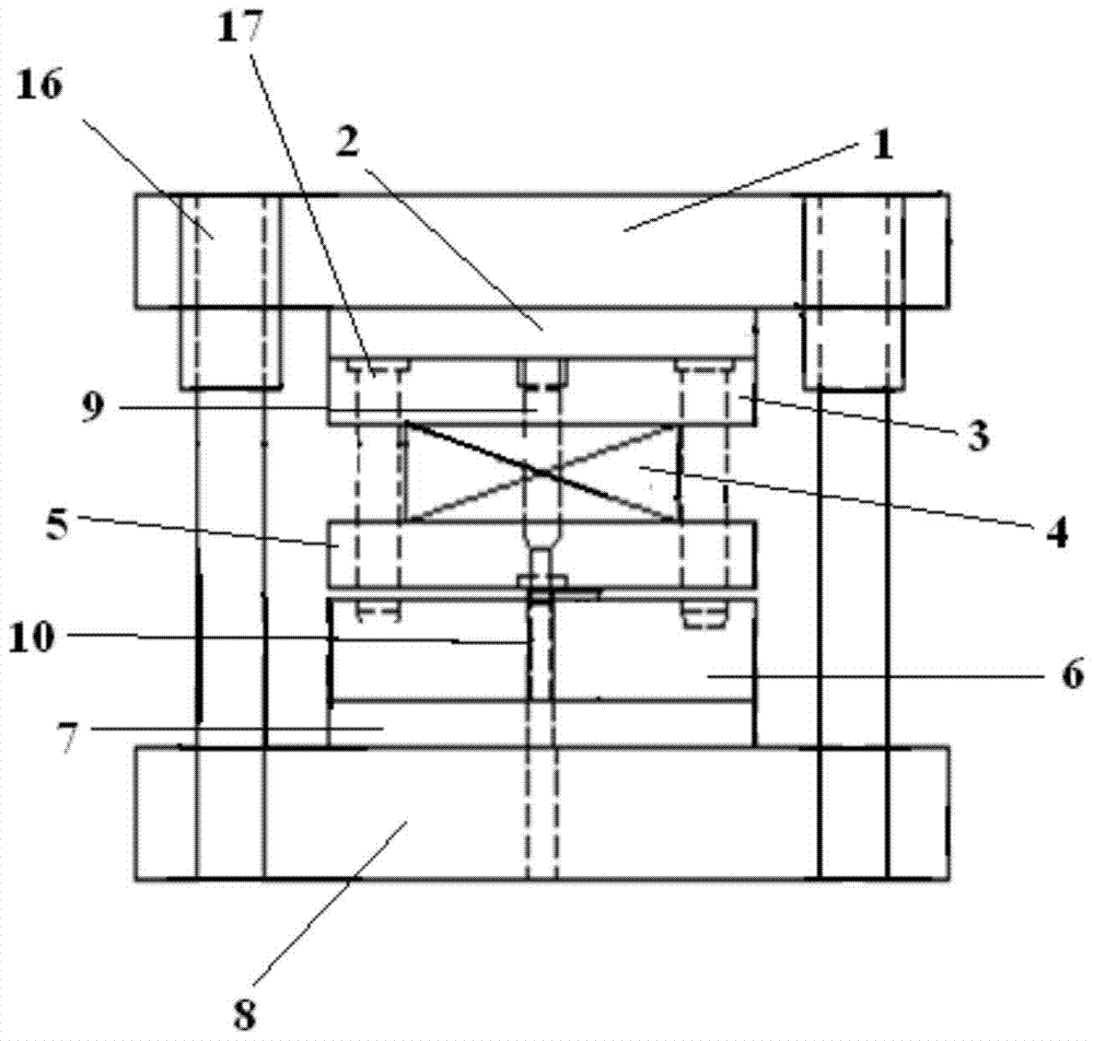 A lock plate punching die