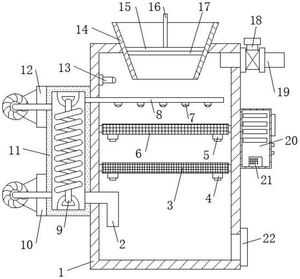 Tea sieving device for green tea processing