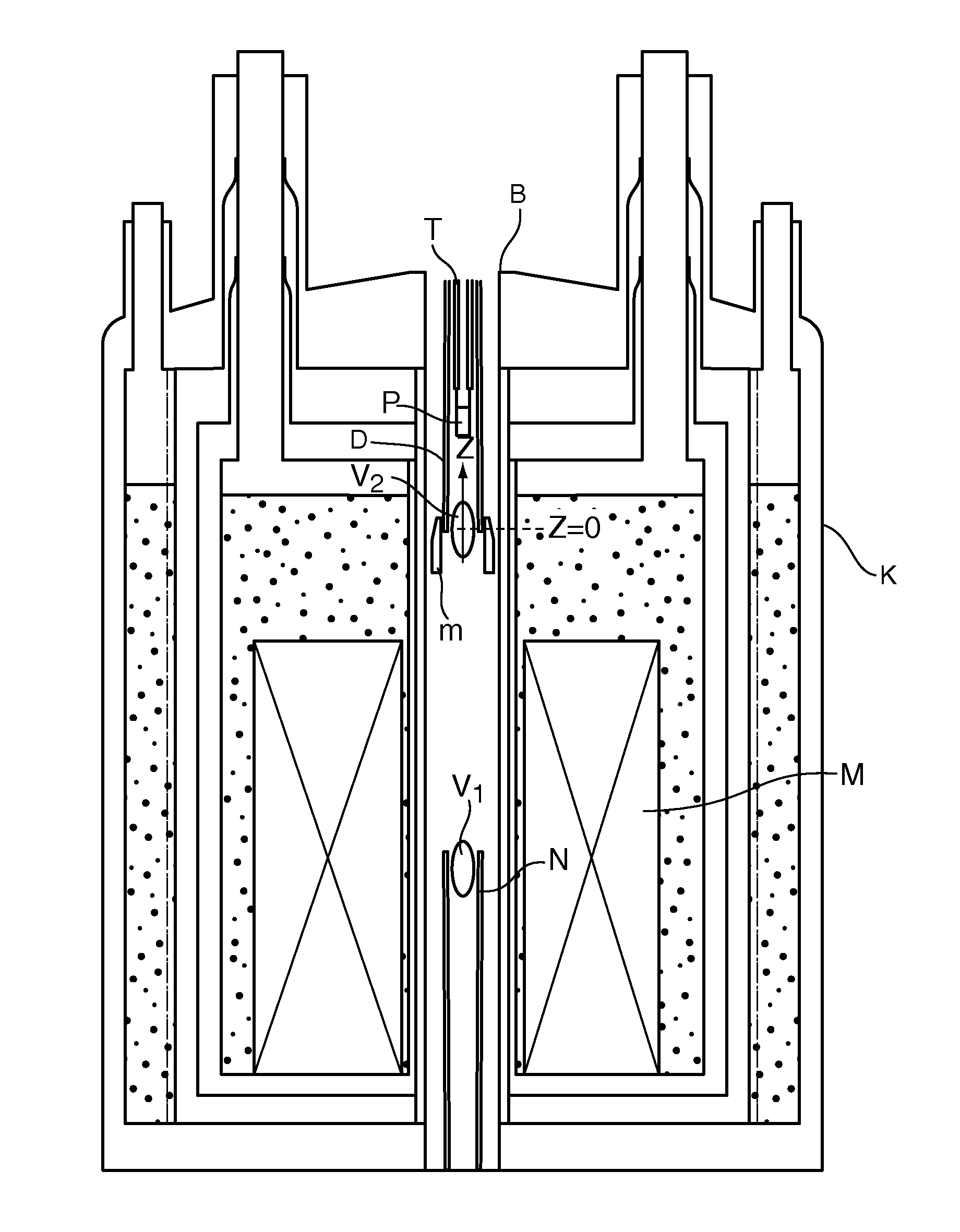 Apparatus for carrying out DNP-NMR measurements with a compensation configuration and method for designing the compensation configuration